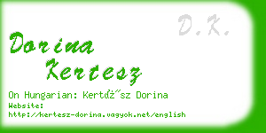 dorina kertesz business card